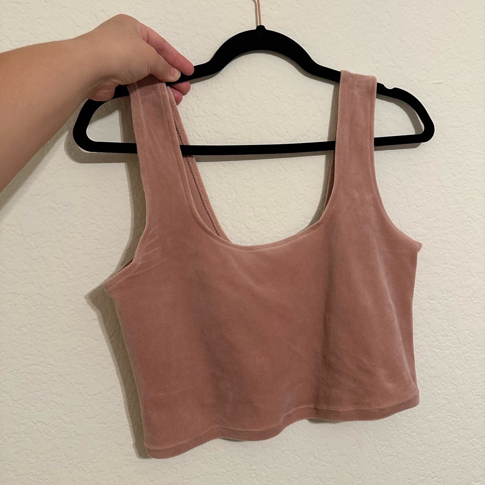 Blush Velvet super soft bralette crop top